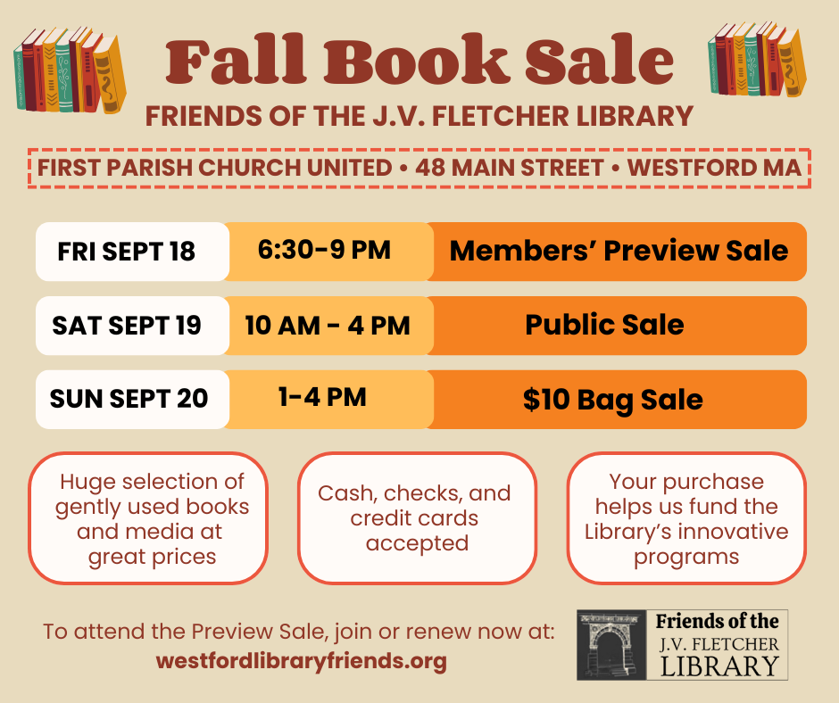 Friends of the Library Fall Book Sale Announcement and Dates